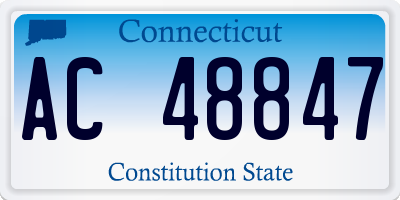 CT license plate AC48847