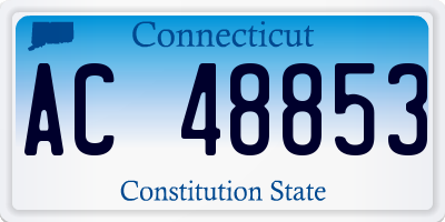 CT license plate AC48853