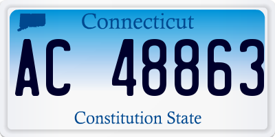 CT license plate AC48863