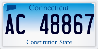 CT license plate AC48867