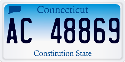CT license plate AC48869