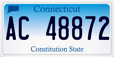 CT license plate AC48872