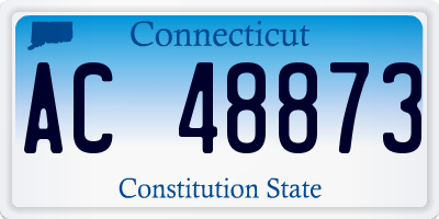 CT license plate AC48873