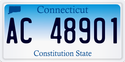 CT license plate AC48901