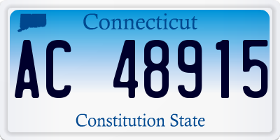 CT license plate AC48915
