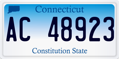 CT license plate AC48923