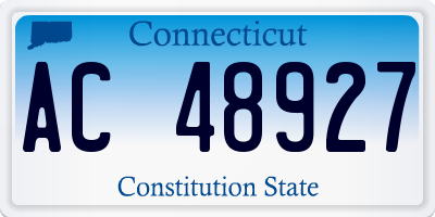 CT license plate AC48927
