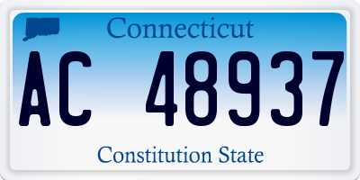 CT license plate AC48937
