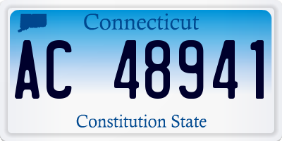 CT license plate AC48941