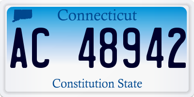 CT license plate AC48942