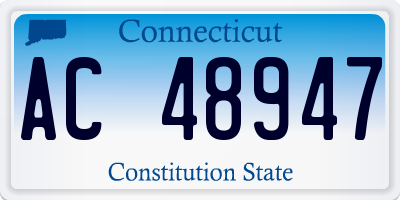 CT license plate AC48947
