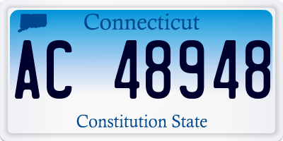 CT license plate AC48948