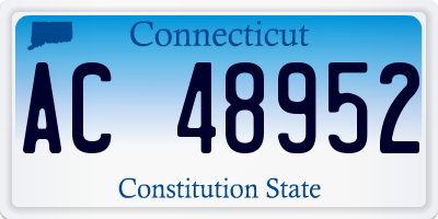 CT license plate AC48952