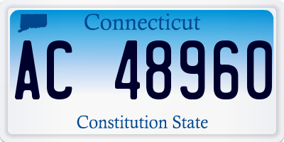 CT license plate AC48960