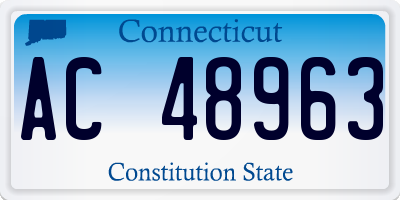 CT license plate AC48963