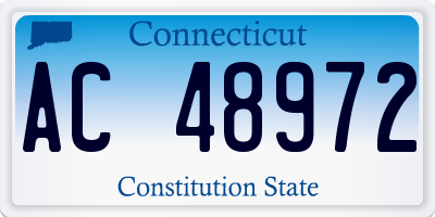CT license plate AC48972