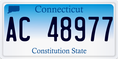 CT license plate AC48977