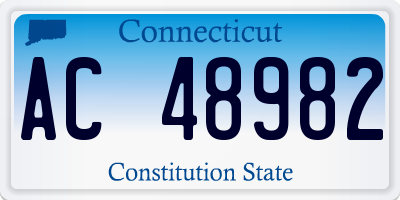 CT license plate AC48982