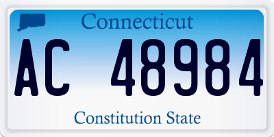CT license plate AC48984