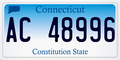 CT license plate AC48996