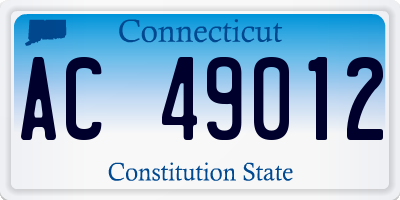 CT license plate AC49012