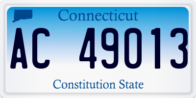 CT license plate AC49013