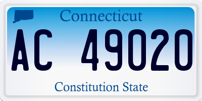 CT license plate AC49020