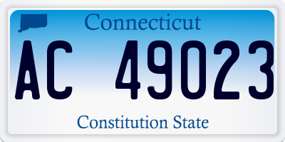 CT license plate AC49023