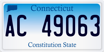 CT license plate AC49063