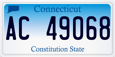 CT license plate AC49068