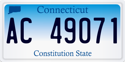 CT license plate AC49071