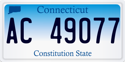 CT license plate AC49077