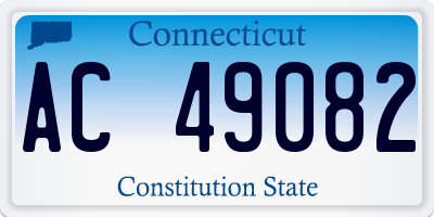 CT license plate AC49082
