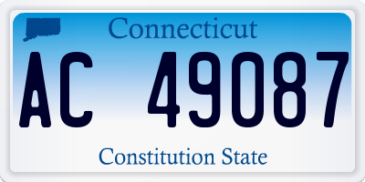 CT license plate AC49087