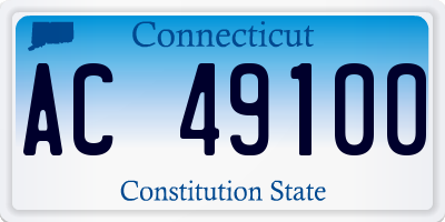 CT license plate AC49100