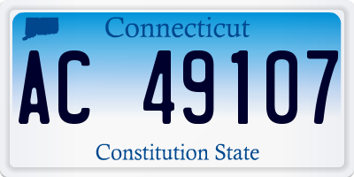 CT license plate AC49107