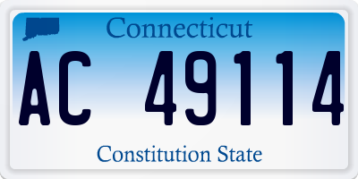 CT license plate AC49114