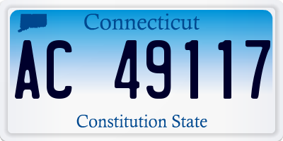 CT license plate AC49117