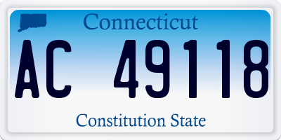 CT license plate AC49118