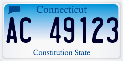 CT license plate AC49123