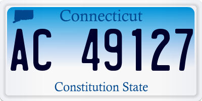 CT license plate AC49127