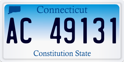 CT license plate AC49131