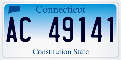 CT license plate AC49141