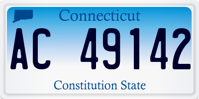 CT license plate AC49142