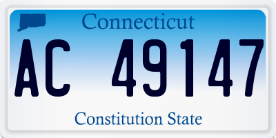 CT license plate AC49147