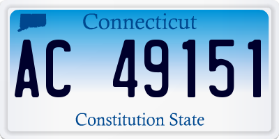 CT license plate AC49151