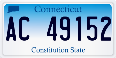 CT license plate AC49152