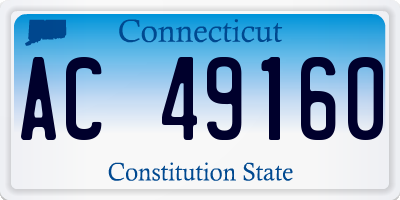 CT license plate AC49160