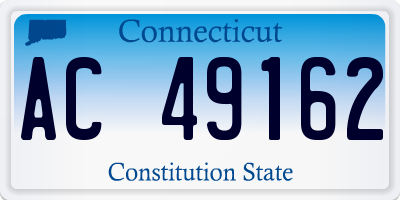 CT license plate AC49162