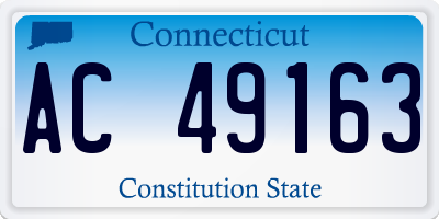 CT license plate AC49163